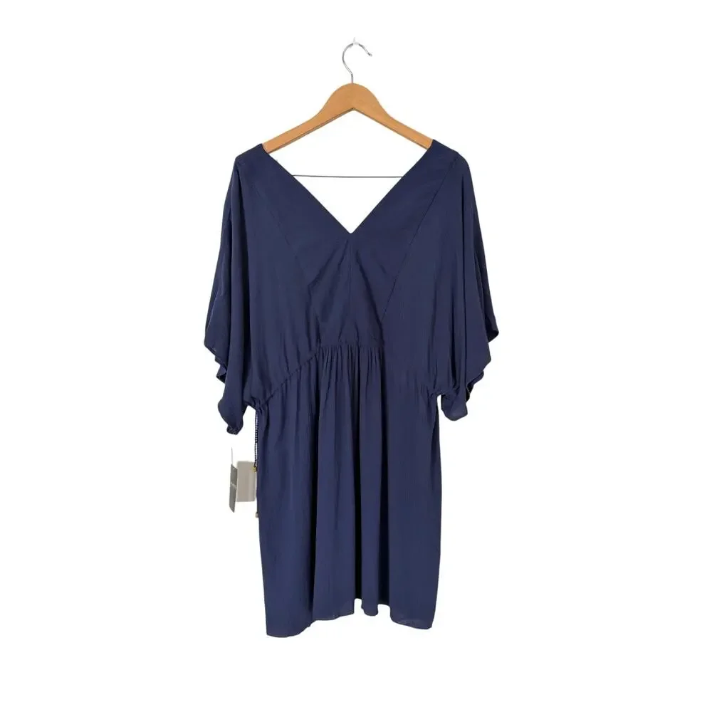 Lauren Ralph Lauren Swim Beach Cover Up Dress Size M in Deep Navy Blue NEW‎